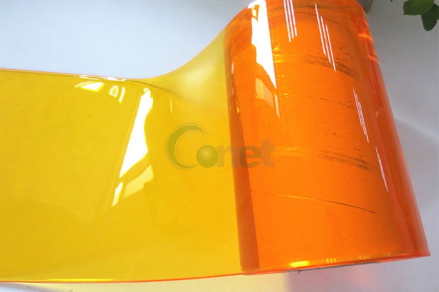 FDA Food Grade Transparent Yellow Smooth PVC Strip