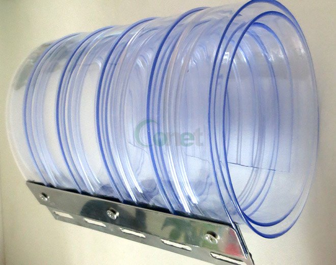 Ribbed Clear PVC Strip 