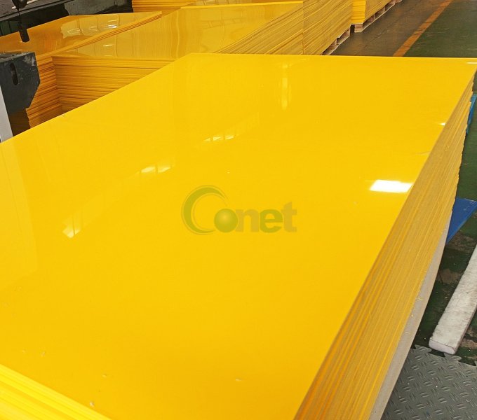 Dense hard plastic sheet