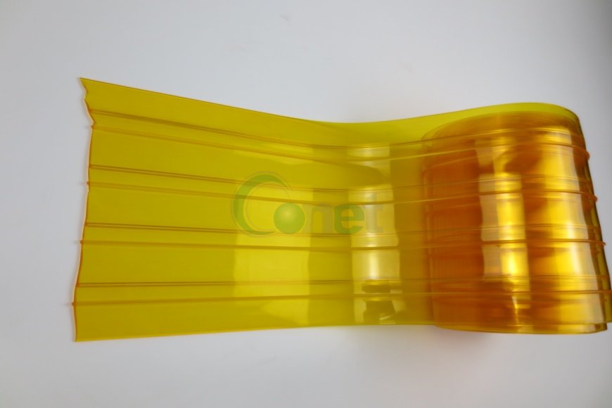 FDA Food Grade Anti Insect Yellow Ribbed PVC Bulk Rolls