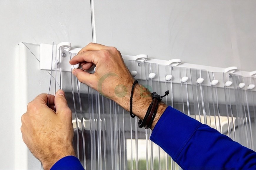 plastic Holder 61cm Cold room PVC Curtain 