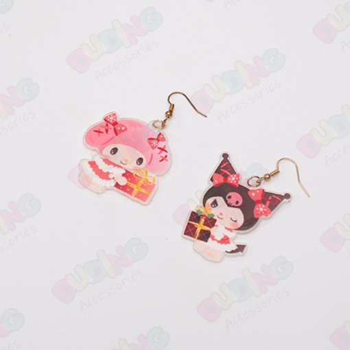 OEM Sario My Melody and Kuromi Girls Acrylic Earrings Set DD1036