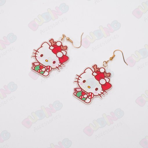 Customized Sario Hello Kitty Kids Acrylic Earrings Set DD1037