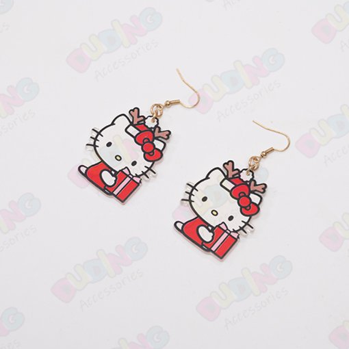 Customized Acrylic Sario Hello Kitty Earrings Set for Kids DD1040