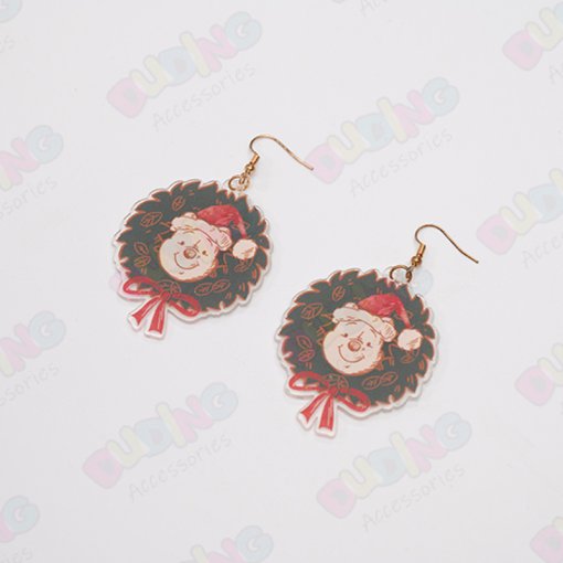 Customized Acrylic Winnie the Pooh Earrings Set for Kids DD1041