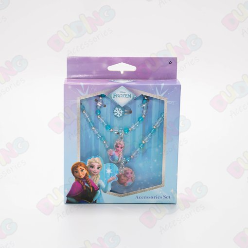 Disney Frozen Jewelry Set Kid Accessories Set- 3 Piece Princess Toys with Necklace, Bracelets and Ring for Girls DD1097