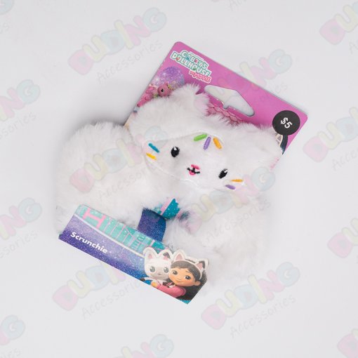 Licensed Gabby's Dollhouse Plush Hair Scrunchies for Girls DD1114