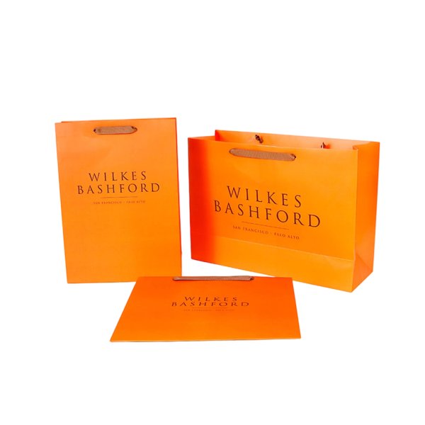 Orange paper bag