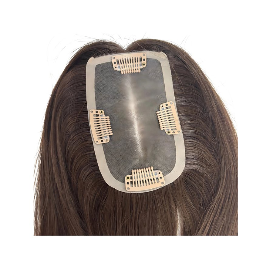 Mono silk base remy hair topper for women