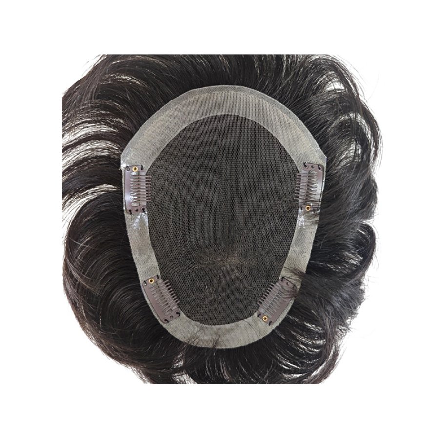 #60 lace base men’s toupee with hair styles