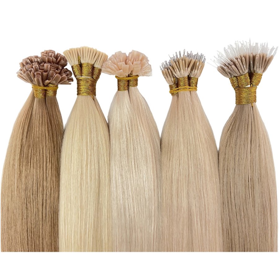 Virgin human hair extensions