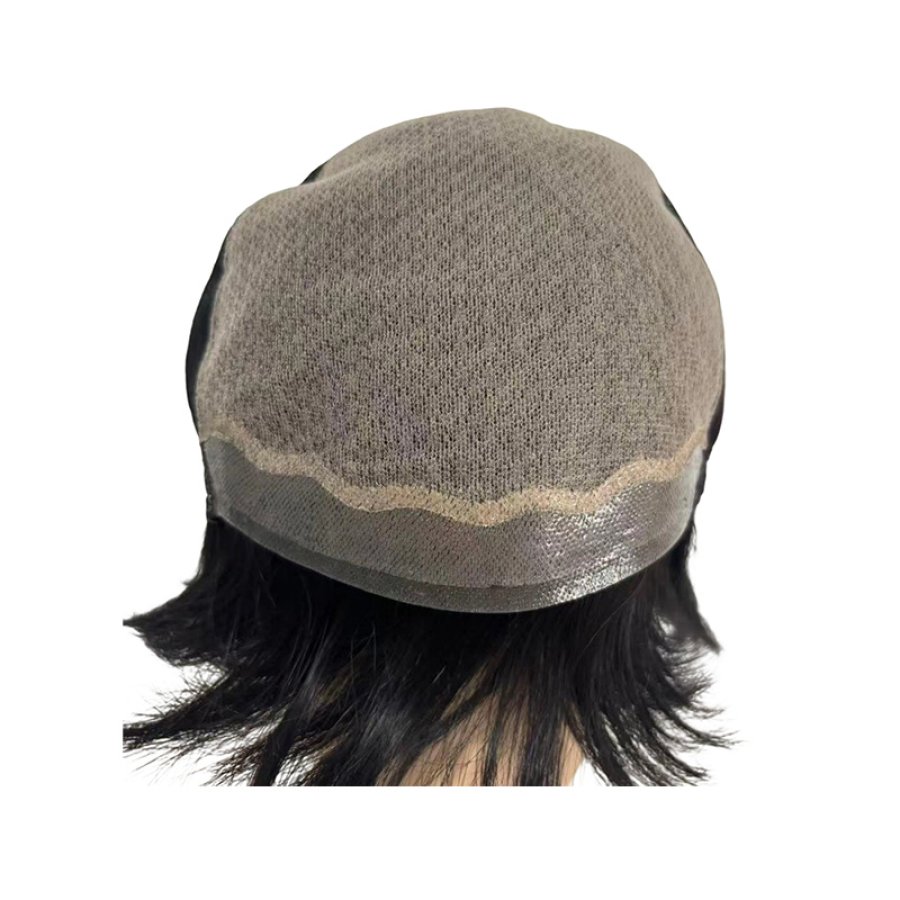Silk top virgin human hair wig for men