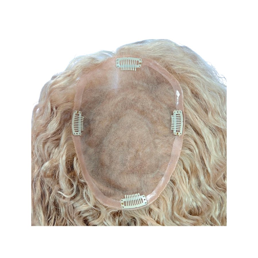 6x8-Platinum curly hair topper